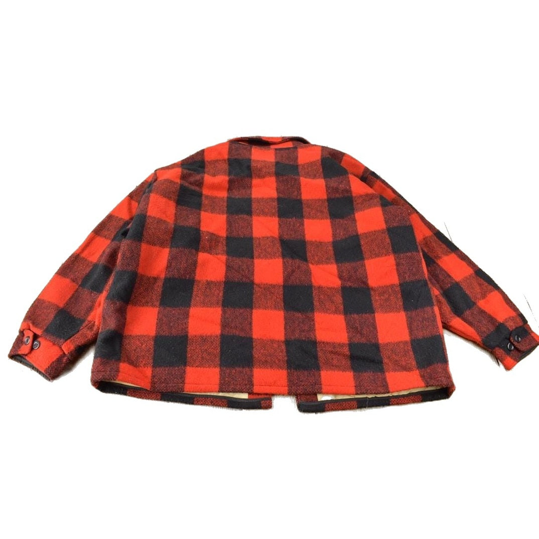 Vintage 1950s Melton Outer-Wear Buffalo Plaid Wool Hunting Jacket Men's 2XL from propervintagecanada