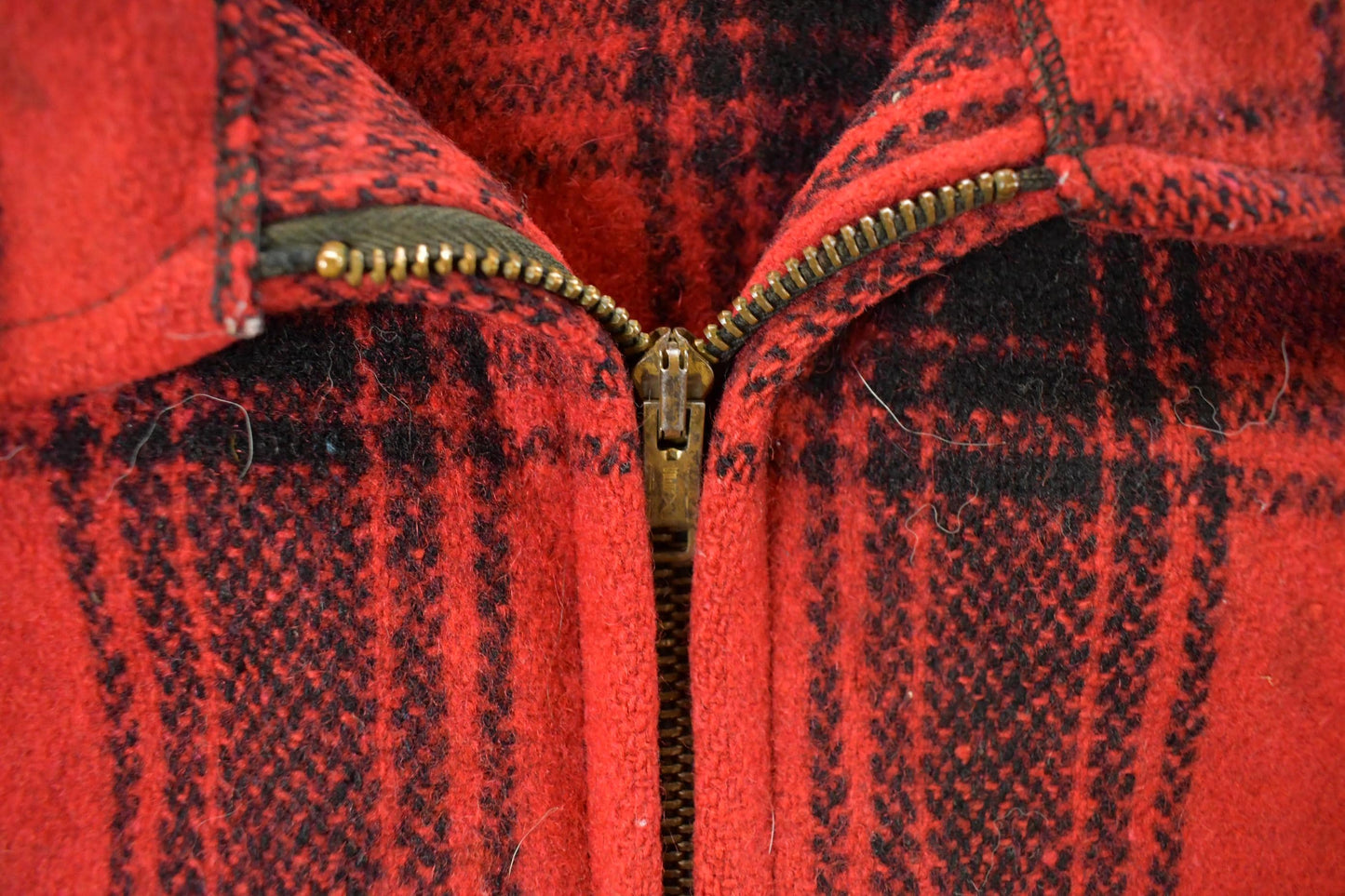 Vintage 1950s Melton Outer-Wear Buffalo Plaid Wool Hunting Jacket Men's XL from propervintagecanada