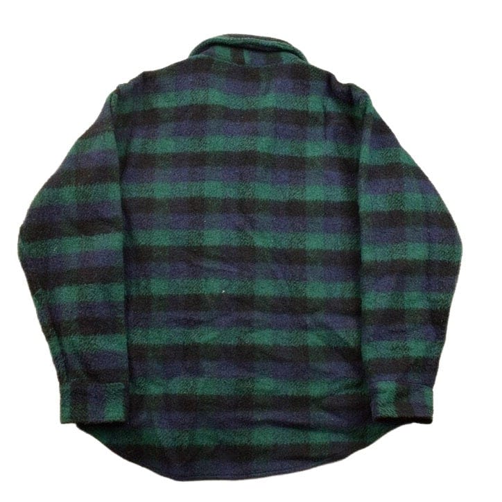 Vintage 1950s Melton Plaid Flannel Button Up Jacket Men's Large from propervintagecanada