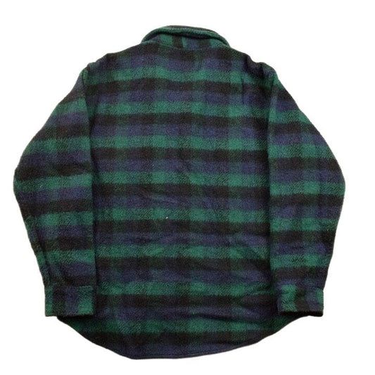 Vintage 1950s Melton Plaid Flannel Button Up Jacket Men's Large from propervintagecanada