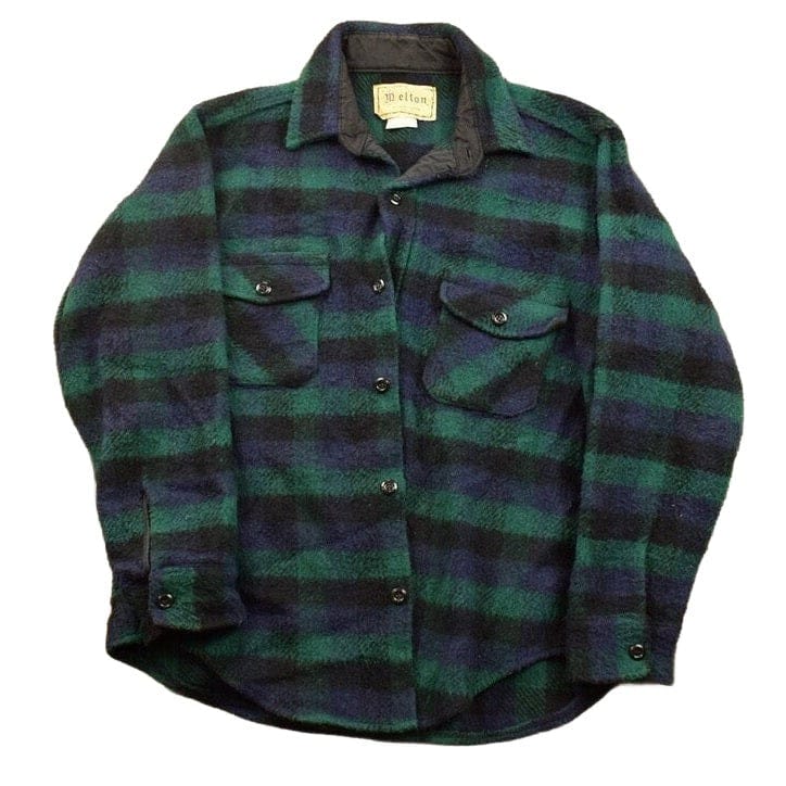 Vintage 1950s Melton Plaid Flannel Button Up Jacket Men's Large from propervintagecanada