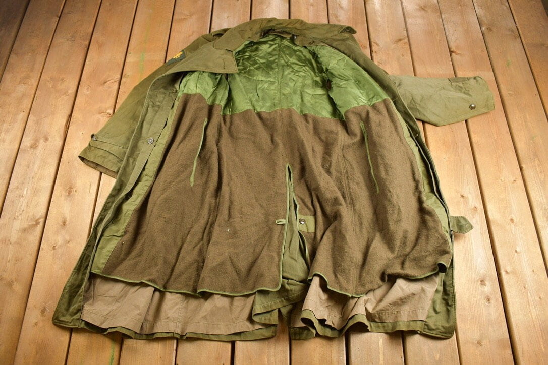 Vintage 1950s Military Overcoat With Liner from propervintagecanada