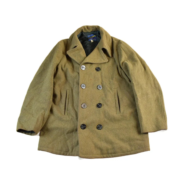 Vintage 1950s Naval Wool Coat Men's Large from propervintagecanada