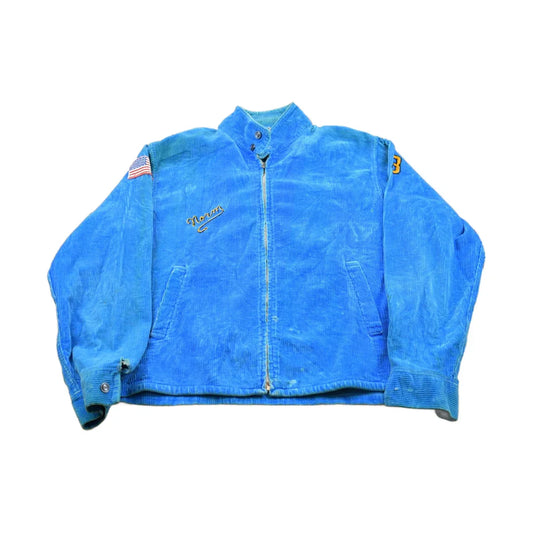 Vintage 1950s Nies Auto Racing Team Corduroy Caf�� Racer Jacket from propervintagecanada