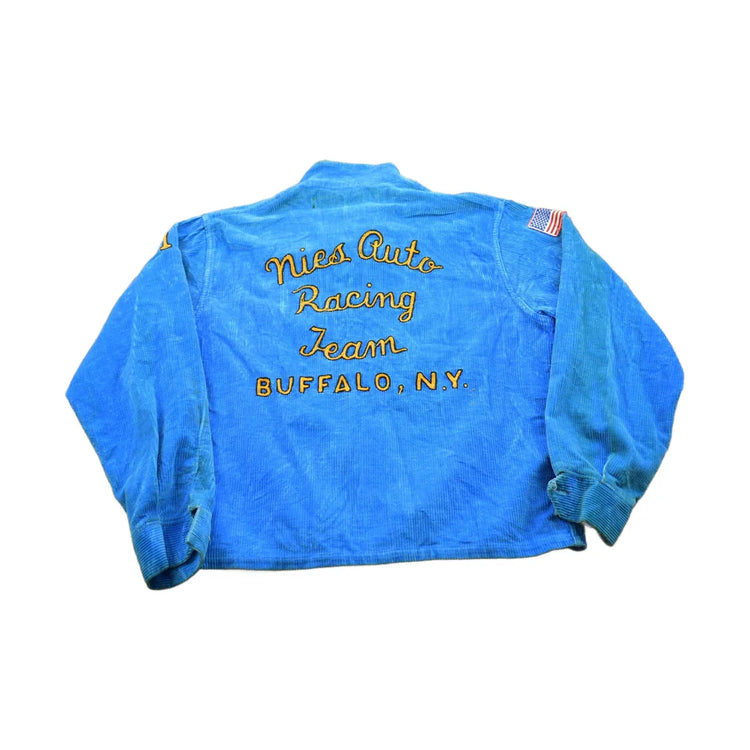 Vintage 1950s Nies Auto Racing Team Corduroy Caf�� Racer Jacket from propervintagecanada