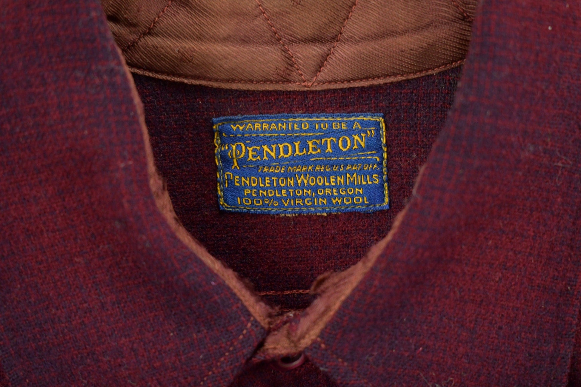 Vintage 1950s Pendleton Button Up Board Shirt Men's Large from propervintagecanada