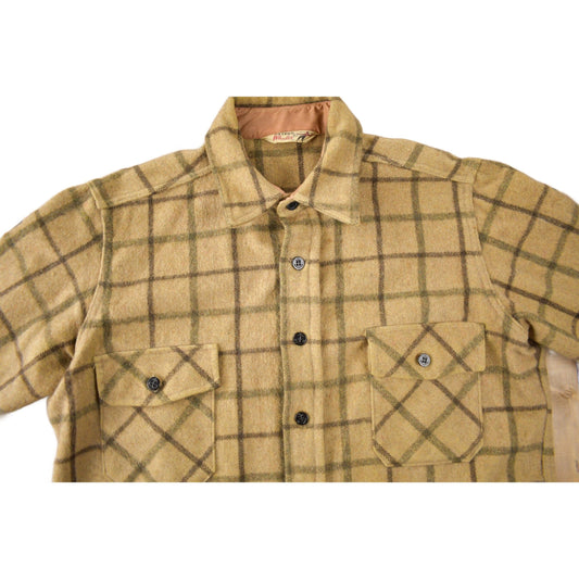 Vintage 1950s Peters Whaler Plaid Wool Button Up Flannel Men's Large Workwear from propervintagecanada