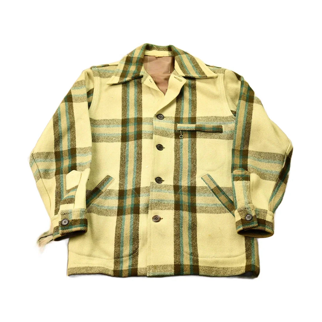 Vintage 1950s Plaid Wool Jacket Men's Small from propervintagecanada