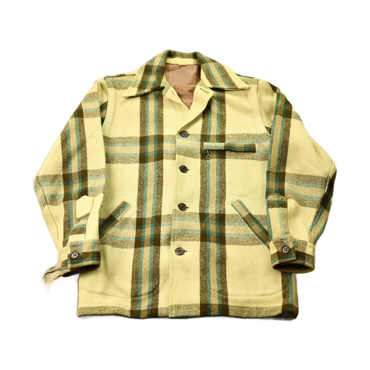 Vintage 1950s Plaid Wool Jacket Men's Small from propervintagecanada