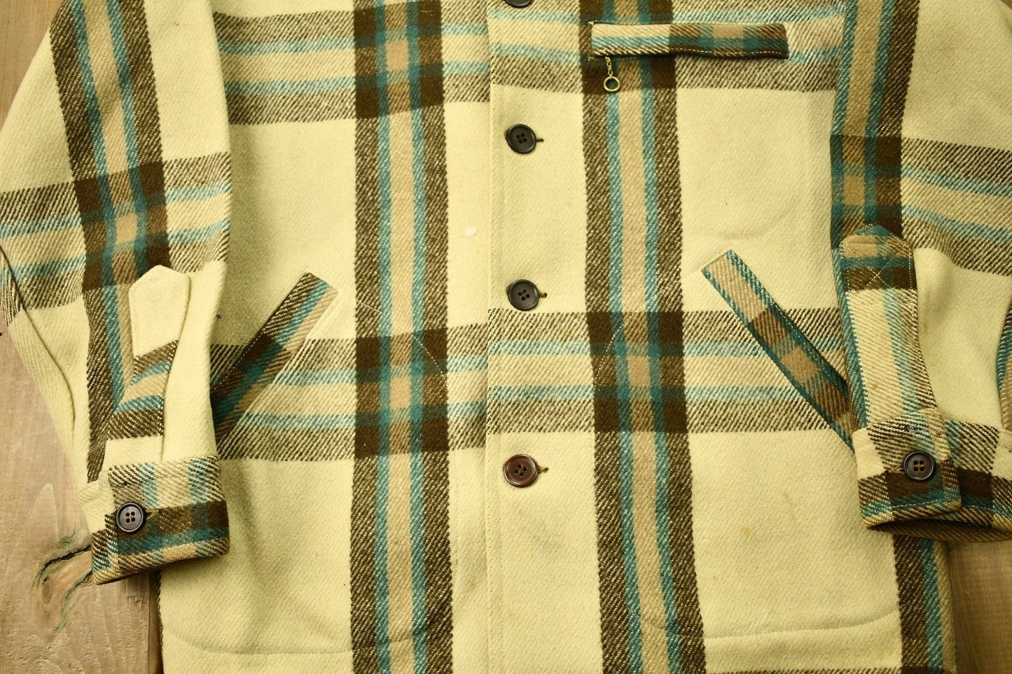 Vintage 1950s Plaid Wool Jacket Men's Small from propervintagecanada