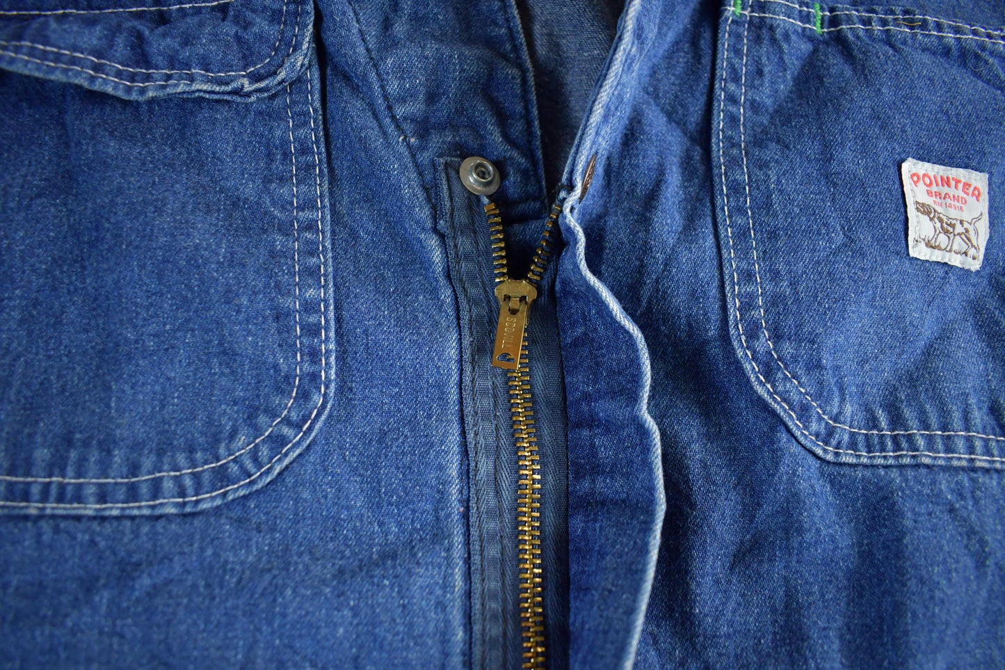 Vintage 1950s Pointer Brand Denim Overalls Jumpsuit Men's 56 x 28 from propervintagecanada