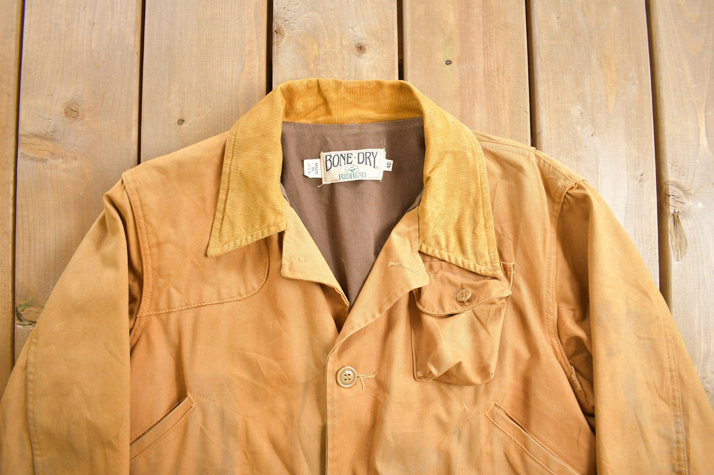 Vintage 1950s Red Head Canvas Hunting Jacket Made In USA Men's Large from propervintagecanada