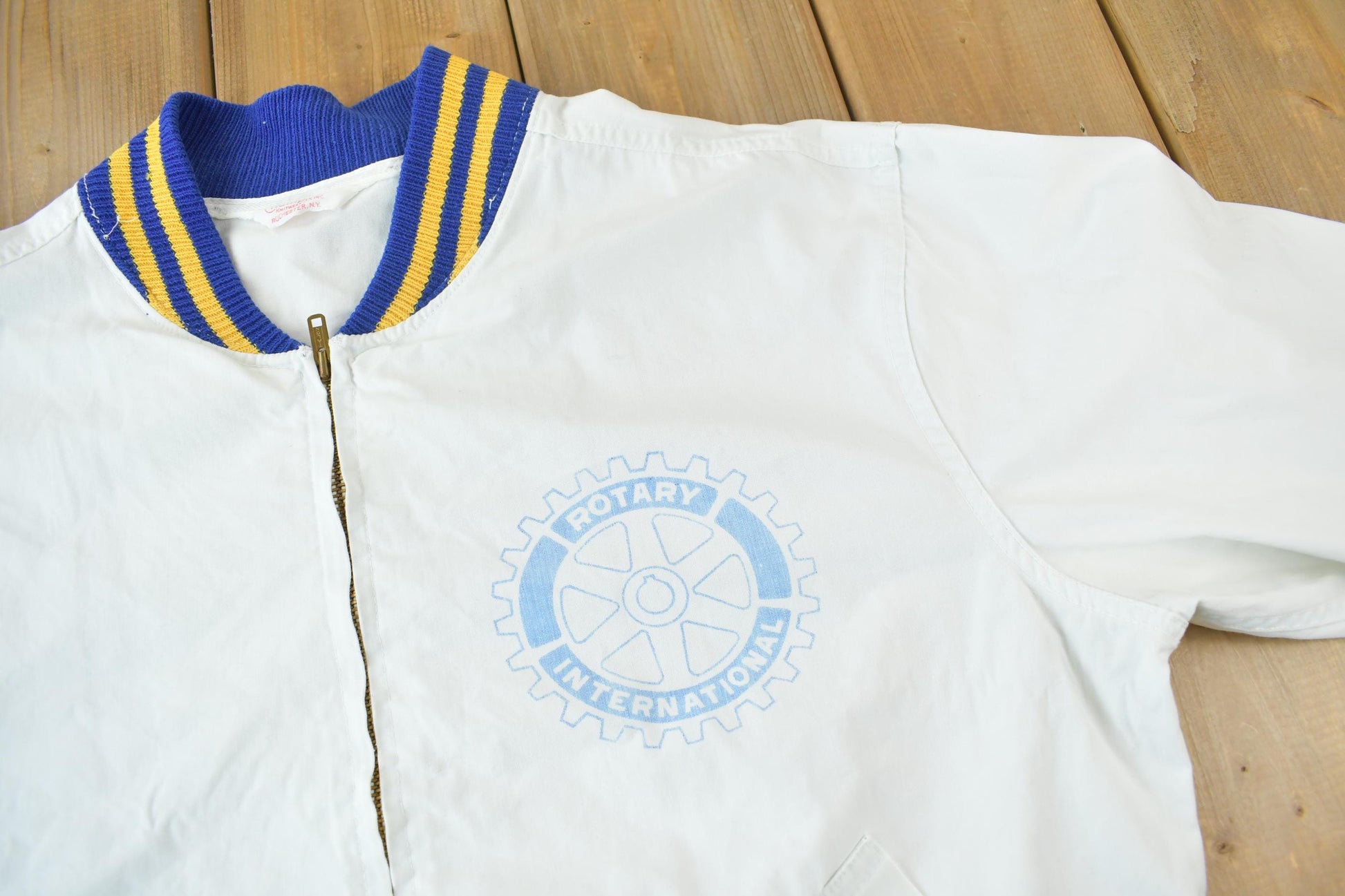 Vintage 1950s Rotary International Champion Bomber Jacket Men's Large from propervintagecanada