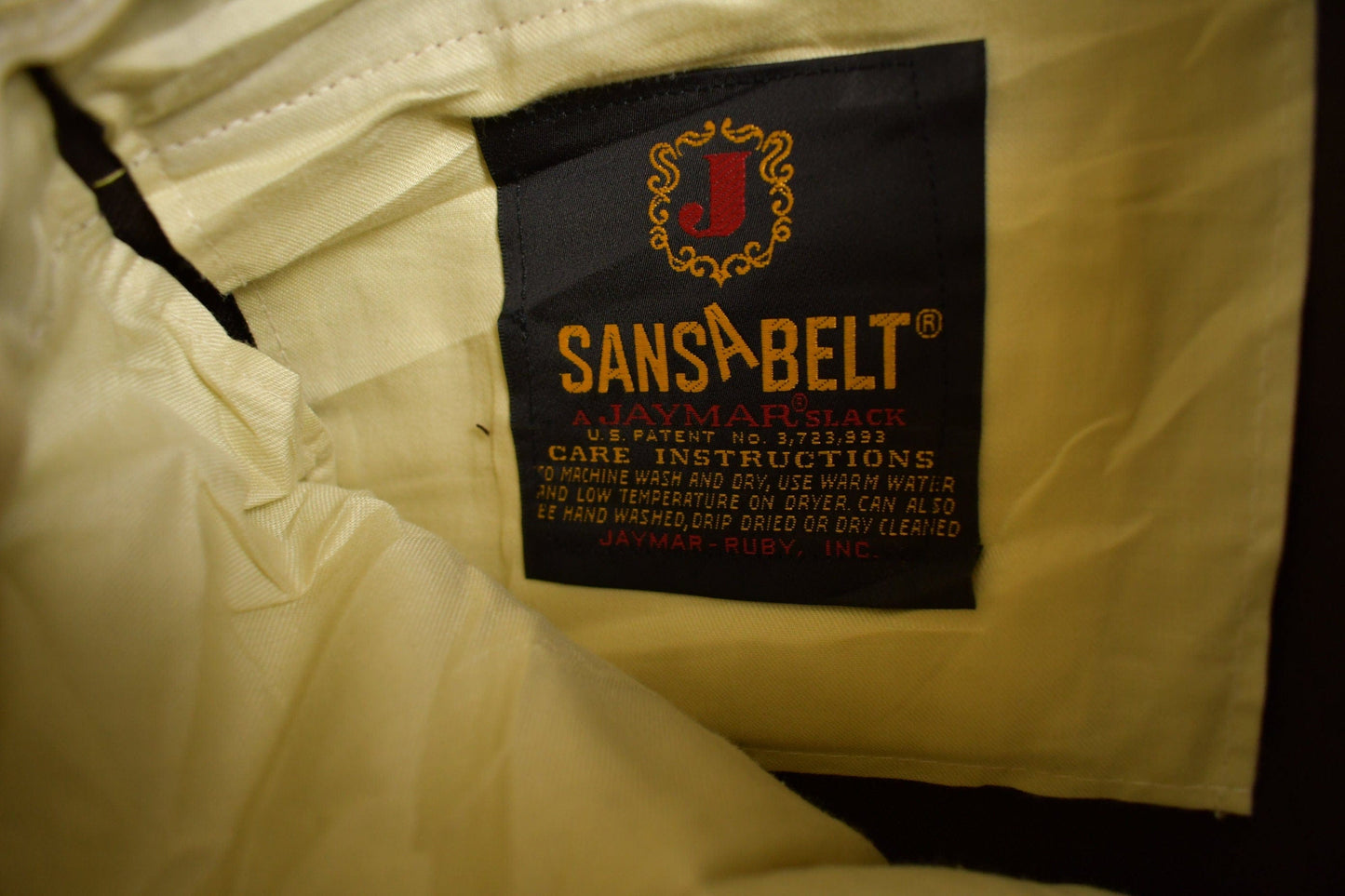 Vintage 1950s Sans A Belt Jaymar Slacks Men's 36 x 31 from propervintagecanada