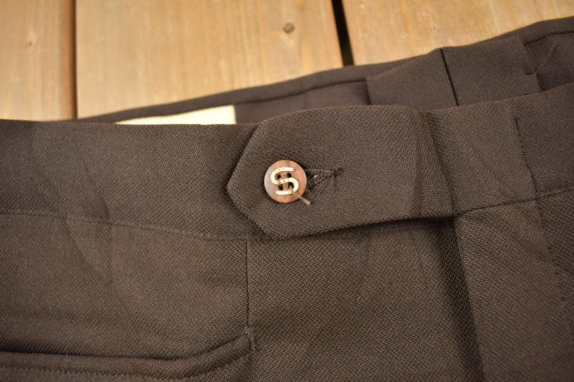 Vintage 1950s Sans A Belt Jaymar Slacks Men's 36 x 31 from propervintagecanada