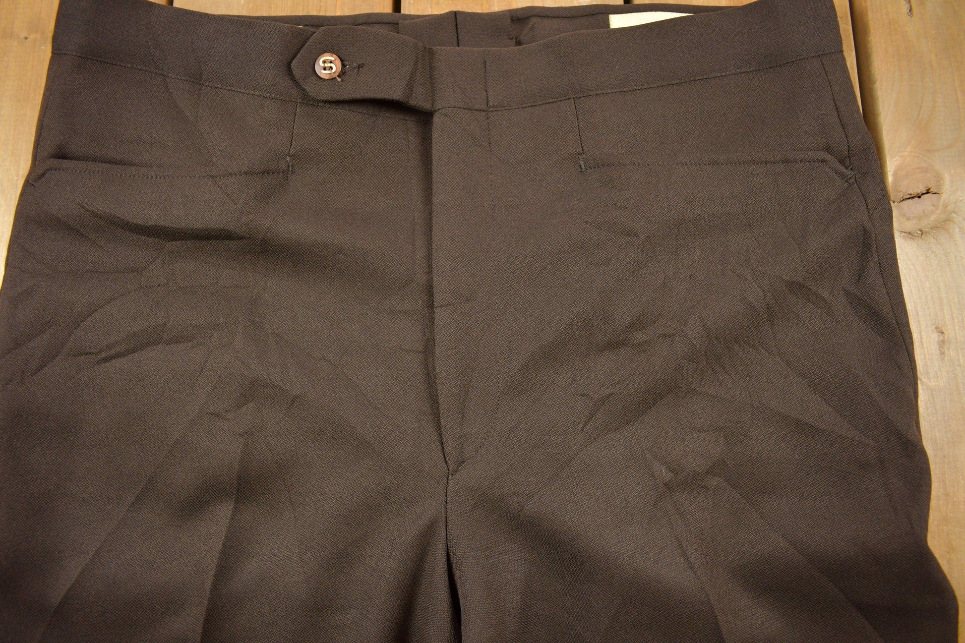 Vintage 1950s Sans A Belt Jaymar Slacks Men's 36 x 31 from propervintagecanada