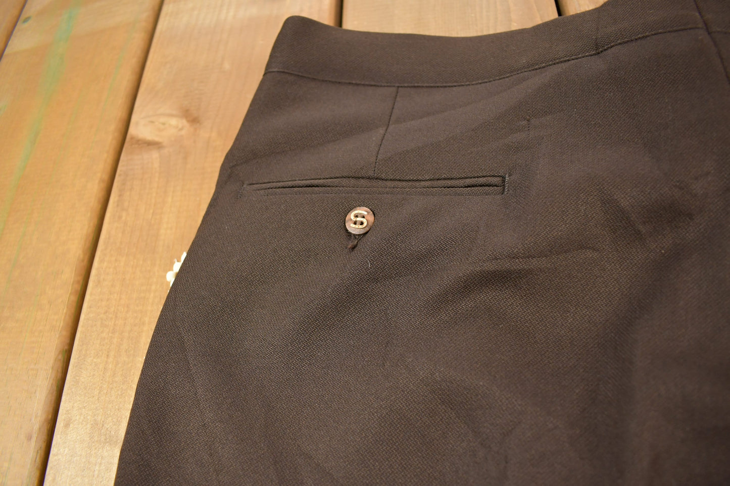 Vintage 1950s Sans A Belt Jaymar Slacks Men's 36 x 31 from propervintagecanada