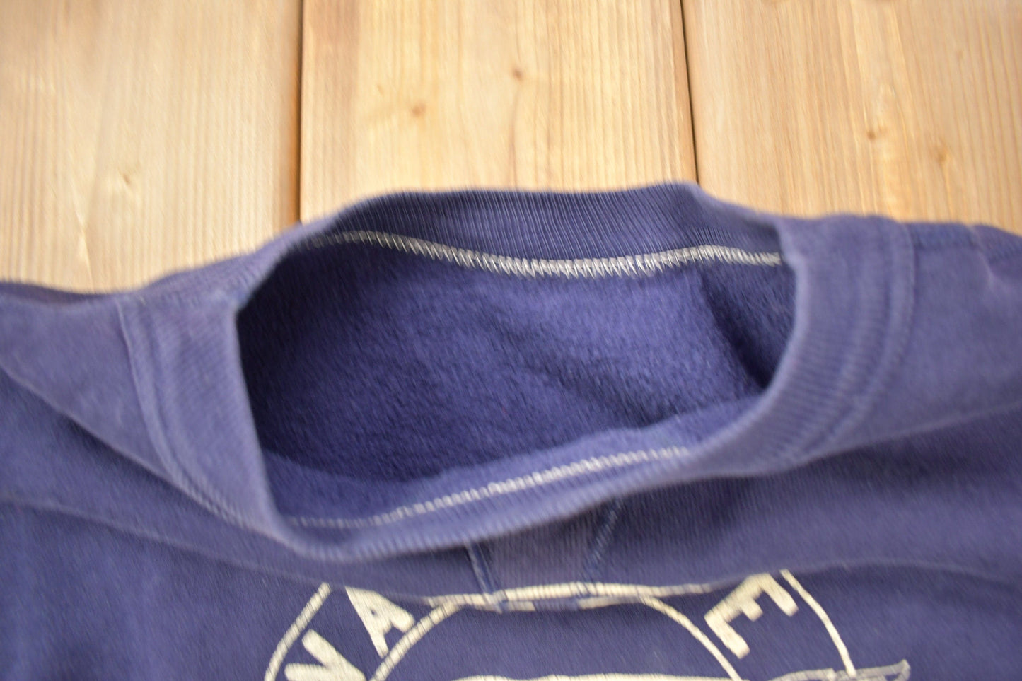 Vintage 1950s Single V Crewneck Sweatshirt Kwanette Club We Serve Racquet Club from propervintagecanada