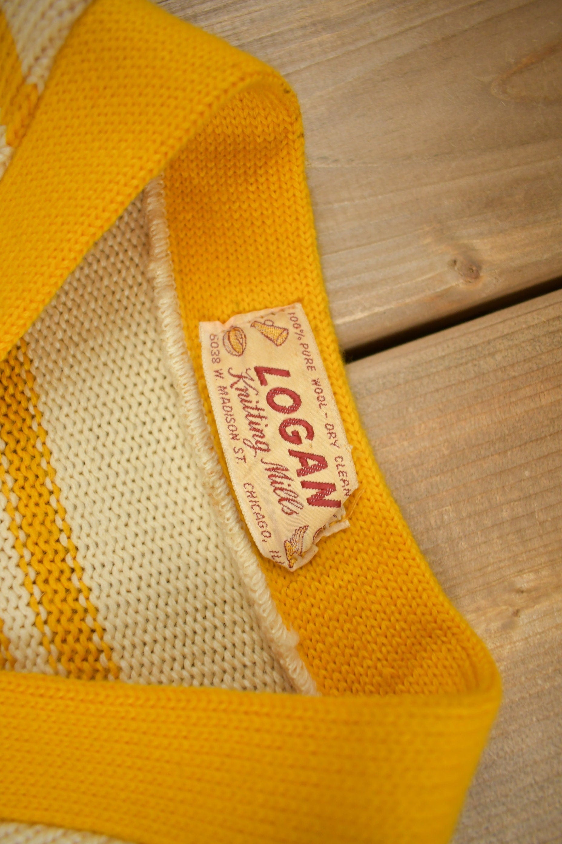 Vintage 1950s St.Ignatius Letterman Knit Cardigan Sweater Men's S from propervintagecanada
