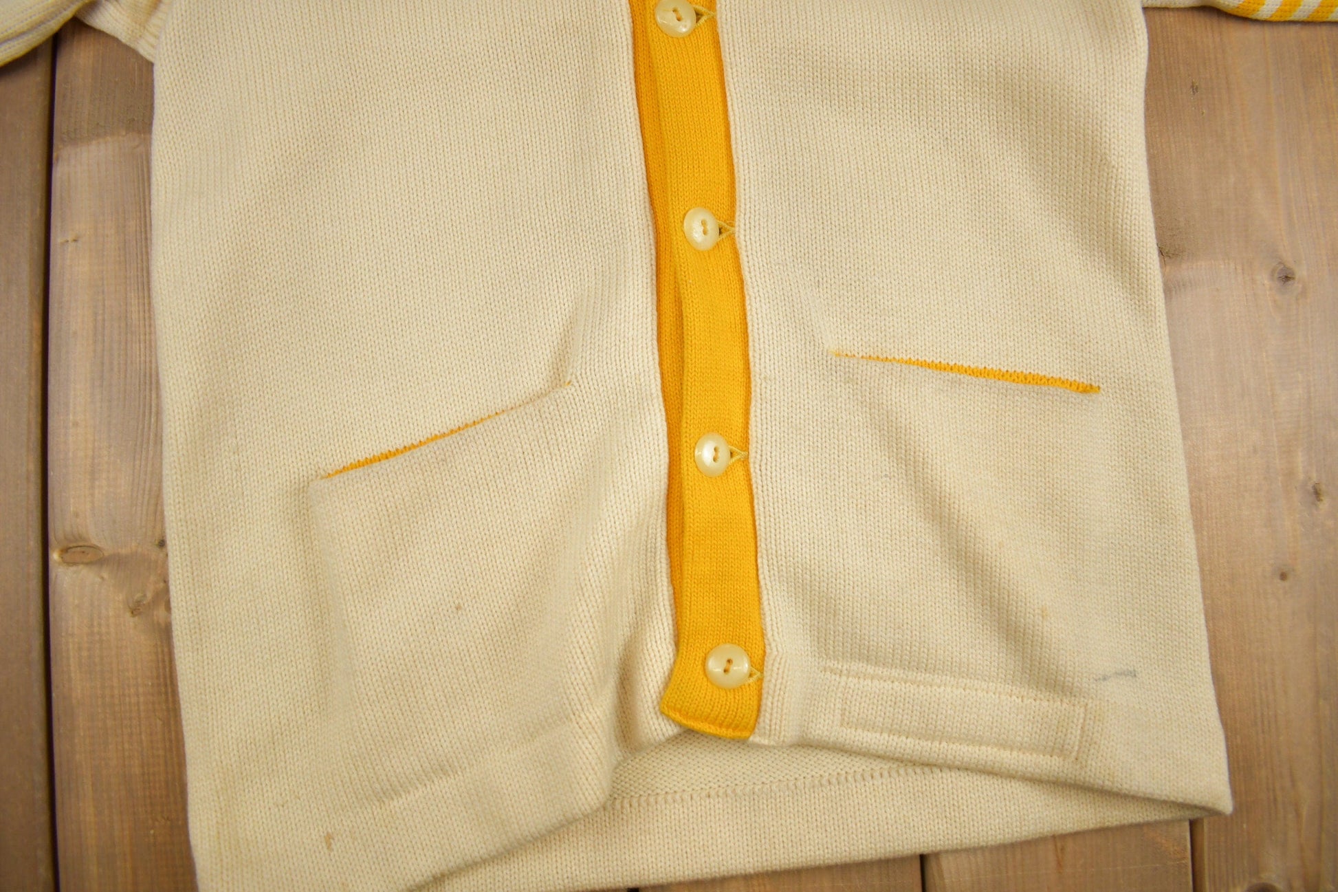 Vintage 1950s St.Ignatius Letterman Knit Cardigan Sweater Men's S from propervintagecanada