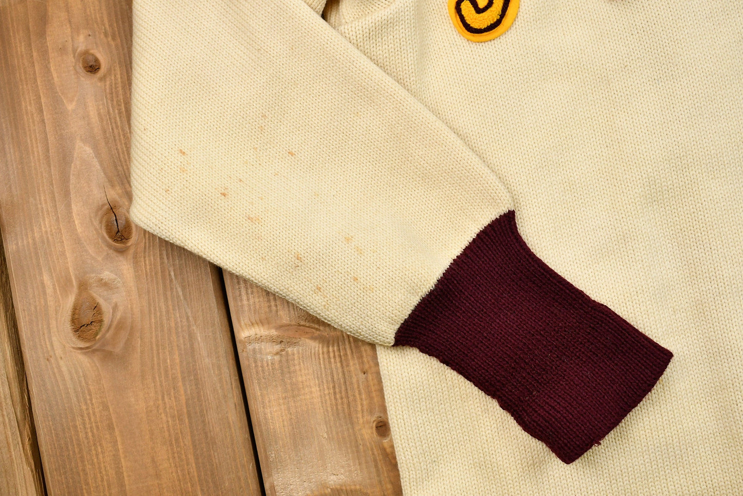 Vintage 1950s St.Ignatius Letterman Knit Cardigan Sweater Men's S from propervintagecanada