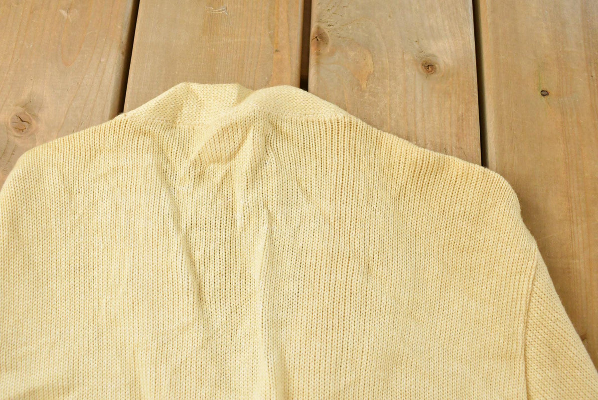 Vintage 1950s Stadium Shaker Sweater Collegiate Wool Knit Cardigan Sweater Men's S from propervintagecanada