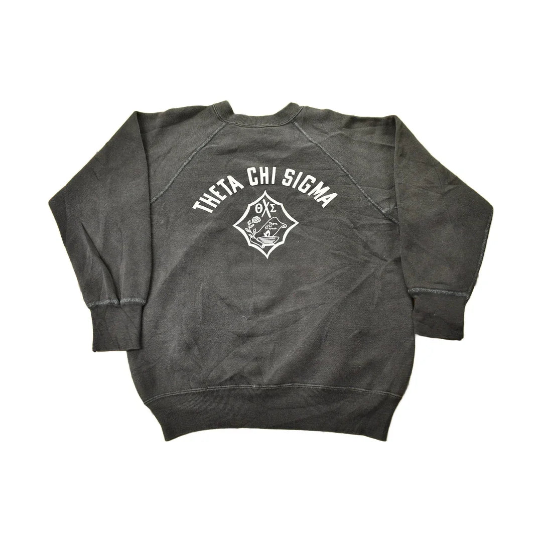 Vintage 1950s Theta Chi Sigma Champion Raglan Crewneck Sweatshirt from propervintagecanada
