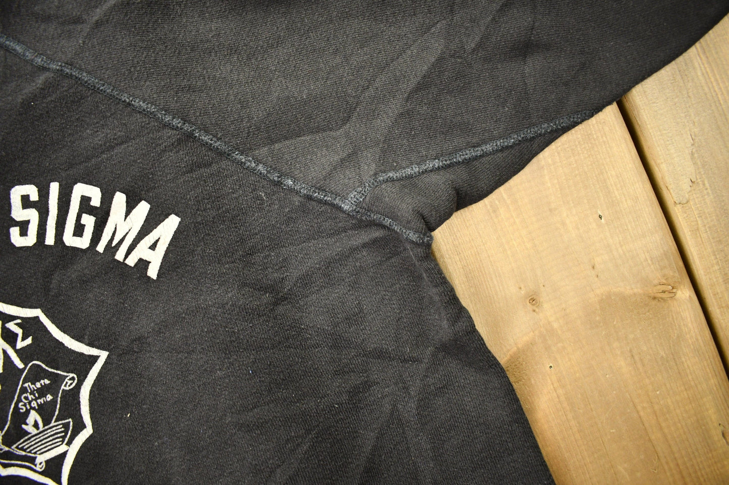 Vintage 1950s Theta Chi Sigma Champion Raglan Crewneck Sweatshirt from propervintagecanada