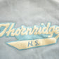 Vintage 1950s Thronridge Highschool Leather & Wool Embroidered Varsity Jacket Made In USA from propervintagecanada