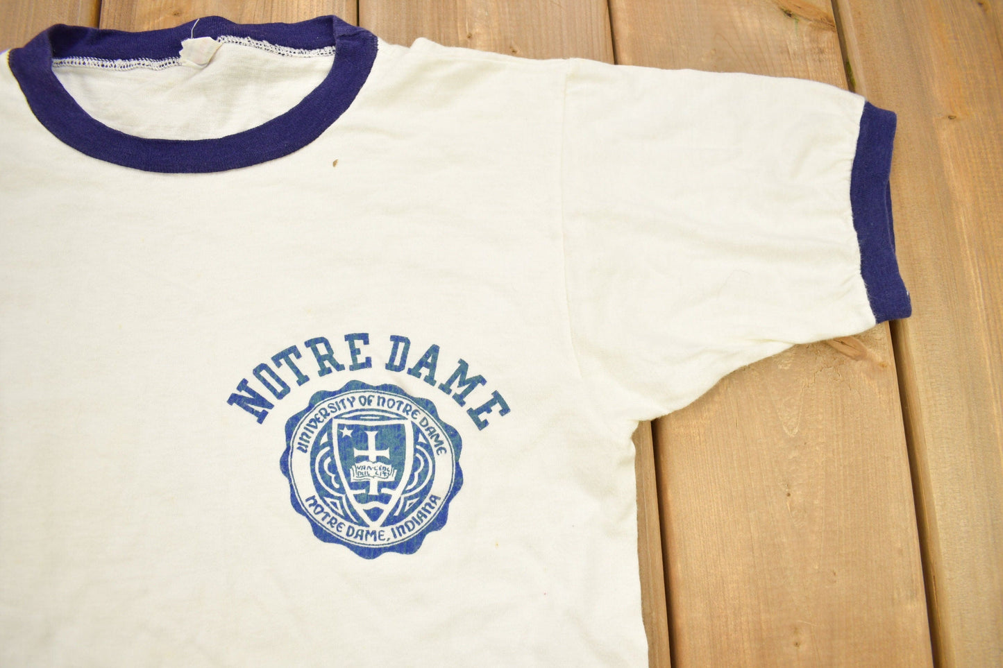 Vintage 1950s University Of Notre Dame Collegiate Champion T-Shirt from propervintagecanada