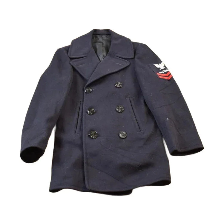 Vintage 1950s USN Naval Wool Double Breasted Jacket from propervintagecanada