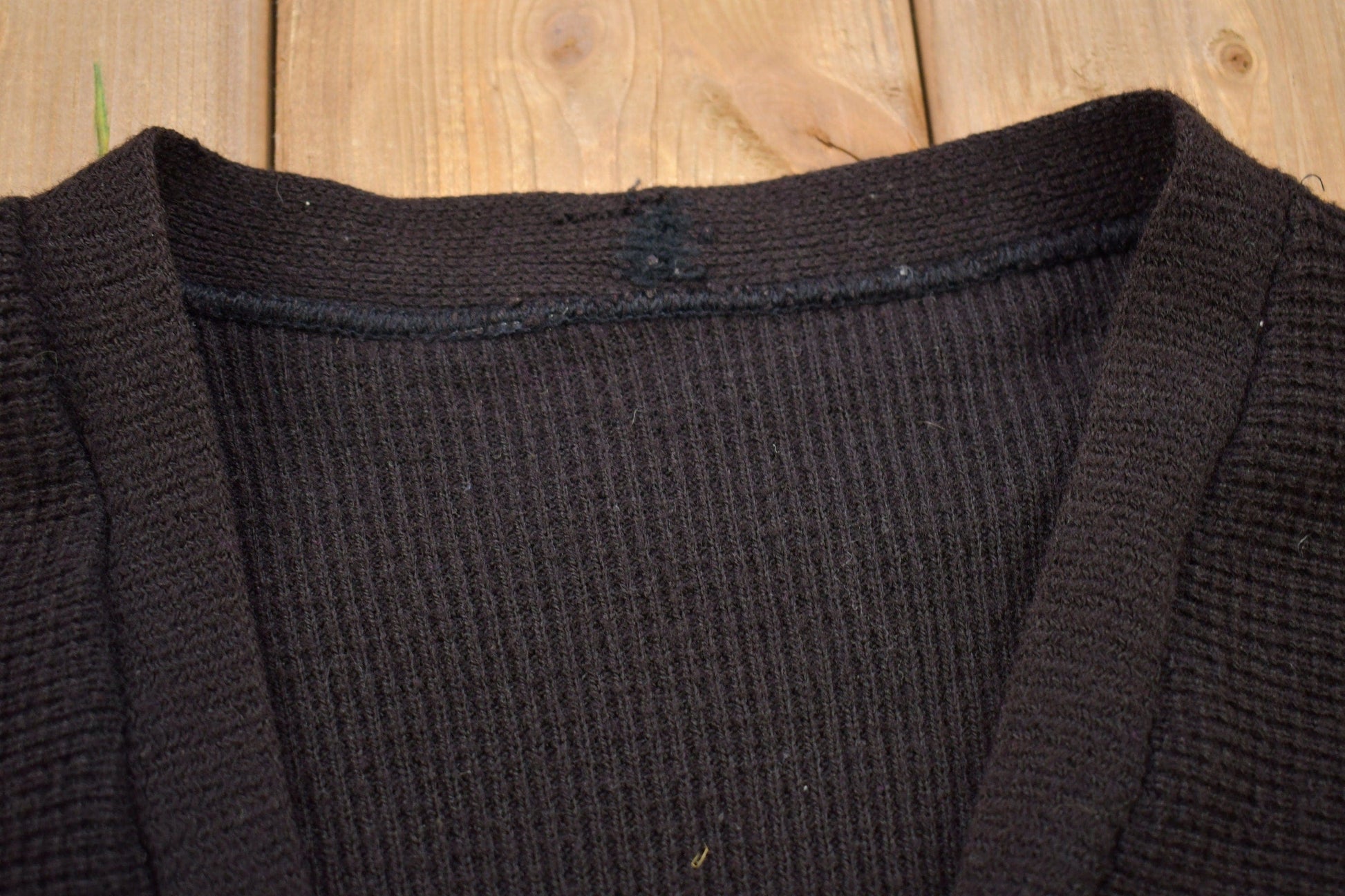 Vintage 1950s Vertical Yellow Racing Stripe Knitted Cardigan Sweater Men's S from propervintagecanada