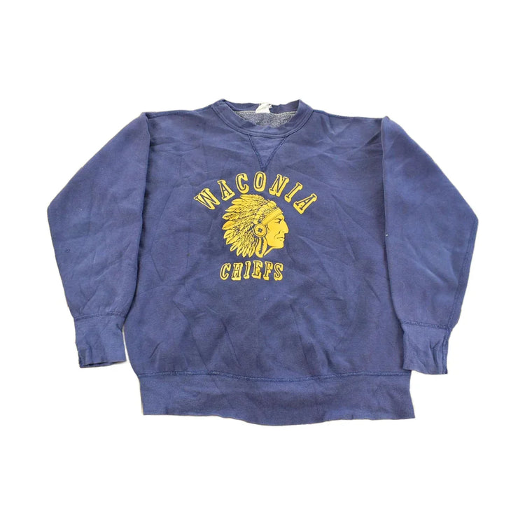 Vintage 1950s Waconia Chiefs Single V Crewneck Sweatshirt Men's S from propervintagecanada