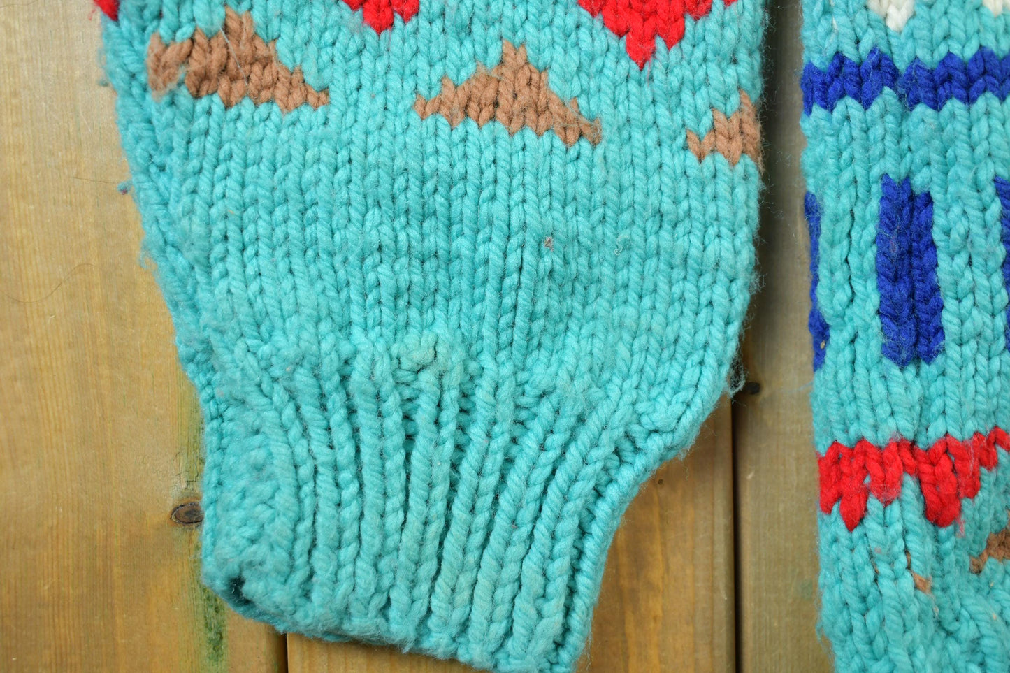 Vintage 1950s Western Aztec Pattern Cowichan Sweater from propervintagecanada