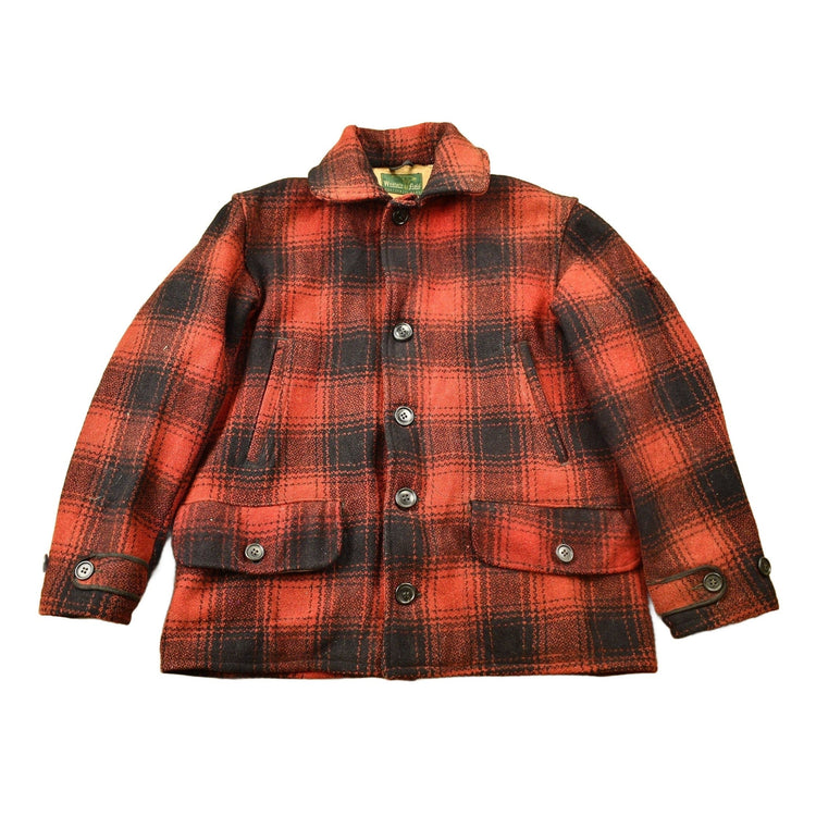 Vintage 1950s Western Field Montgomery Ward Buffalo Plaid Wool Hunting Jacket Men's Medium from propervintagecanada