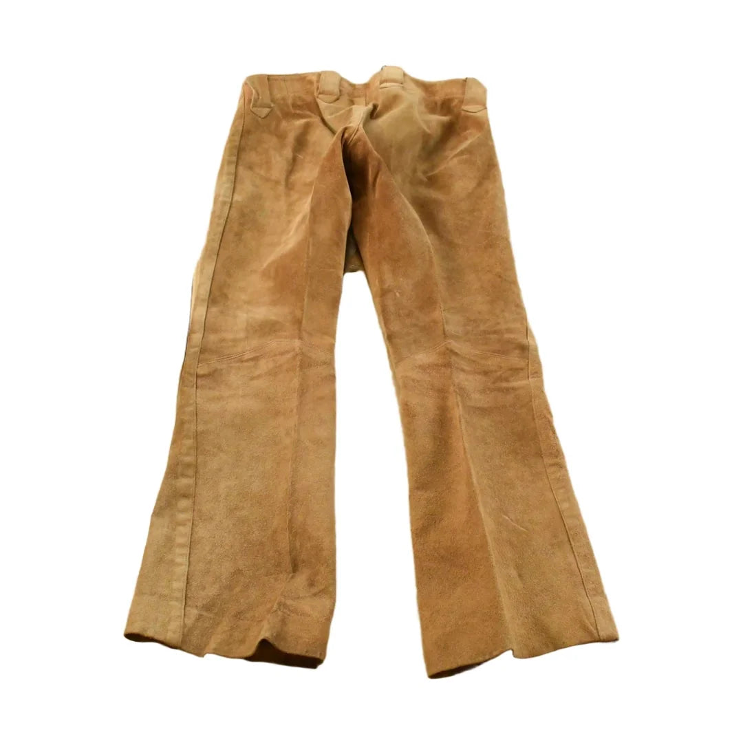 Vintage 1950s Western Leather Suede Bootcut Pants Women's 30 x 28 from propervintagecanada