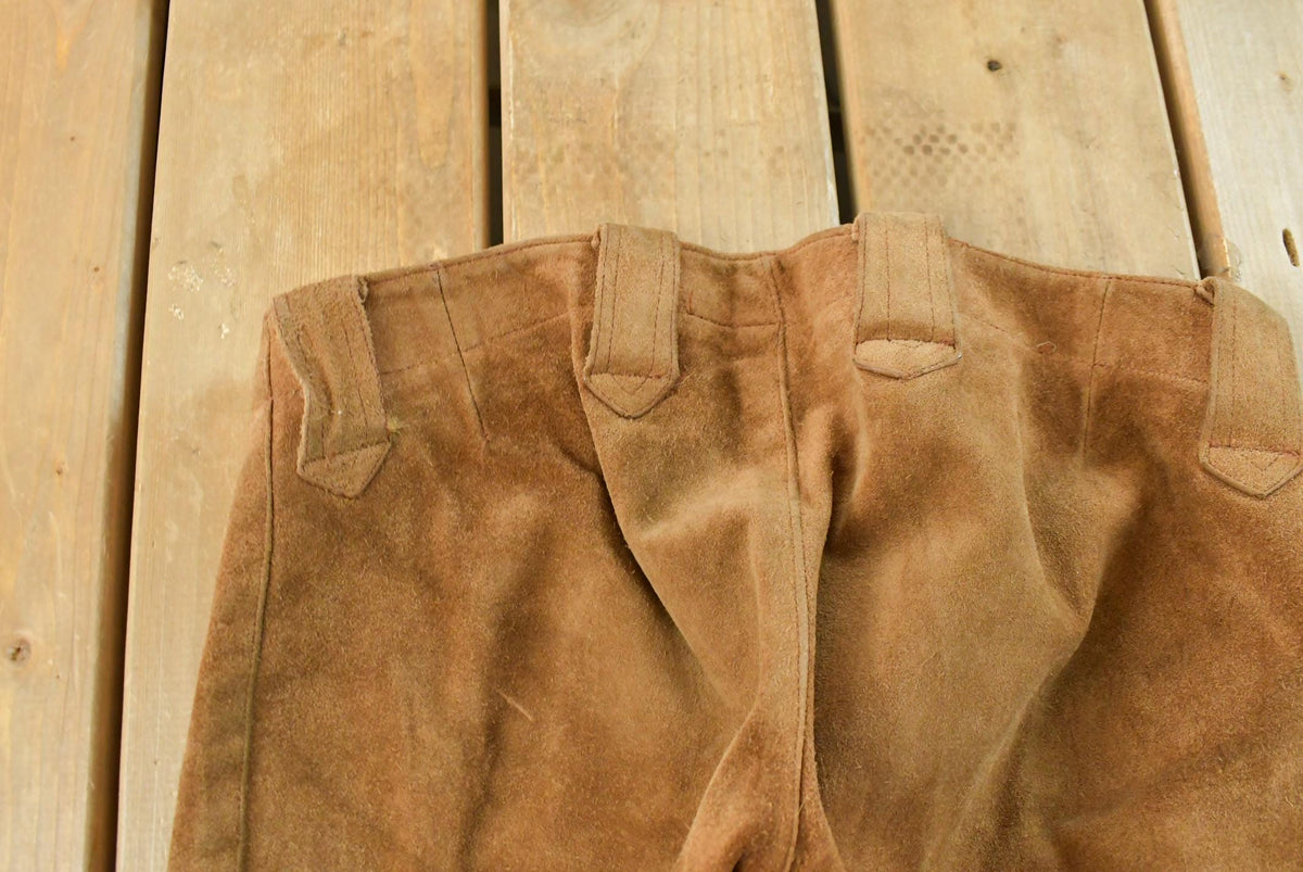 Vintage 1950s Western Leather Suede Bootcut Pants Women's 30 x 28 from propervintagecanada