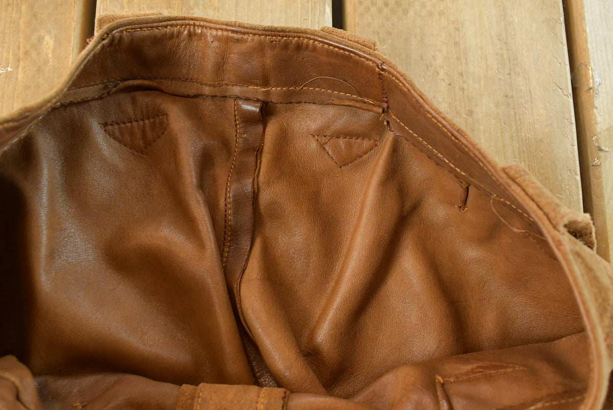 Vintage 1950s Western Leather Suede Bootcut Pants Women's 30 x 28 from propervintagecanada