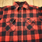 Vintage 1950s Winter King Buffalo Plaid Wool Button Up Shirt Men's Large from propervintagecanada