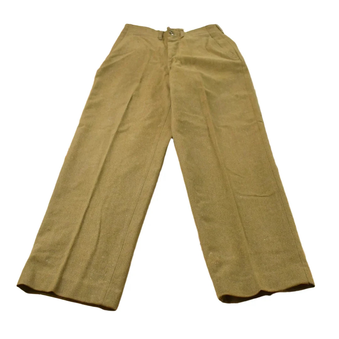 Vintage 1950s Wool Army Military Trousers Men's 27 x 30.5 from propervintagecanada