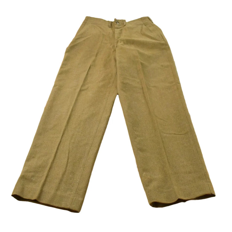 Vintage 1950s Wool Army Military Trousers Men's 27 x 30.5 from propervintagecanada