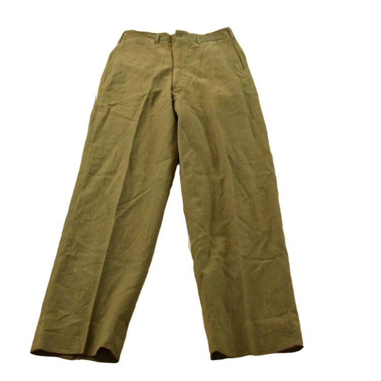 Vintage 1950s Wool Army Military Trousers Men's 30 x 32 from propervintagecanada