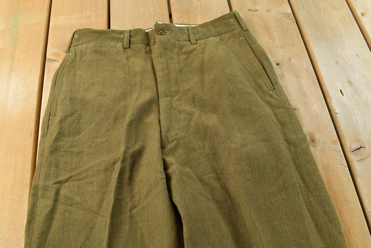 Vintage 1950s Wool Army Military Trousers Men's 30 x 32 from propervintagecanada