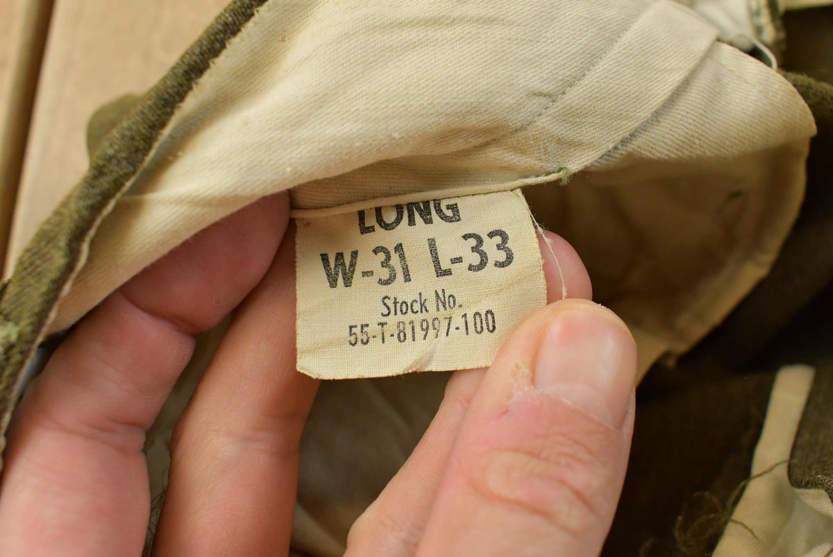 Vintage 1950s Wool Army Military Trousers Men's 30 x 32 from propervintagecanada