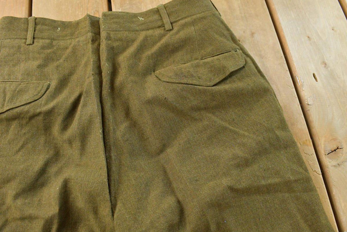 Vintage 1950s Wool Army Military Trousers Men's 30 x 32 from propervintagecanada