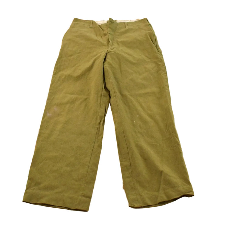 Vintage 1950s Wool Military Pants 33 x 29 from propervintagecanada