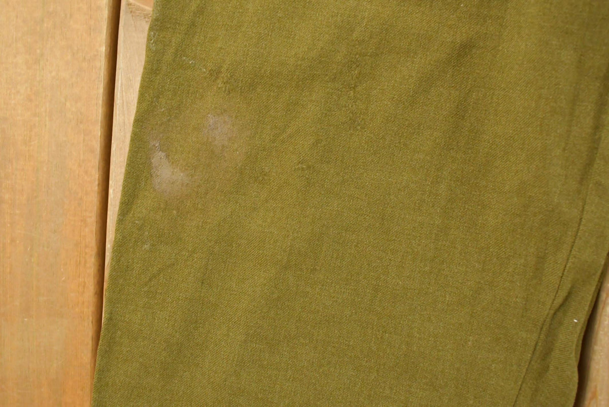 Vintage 1950s Wool Military Pants 33 x 29 from propervintagecanada