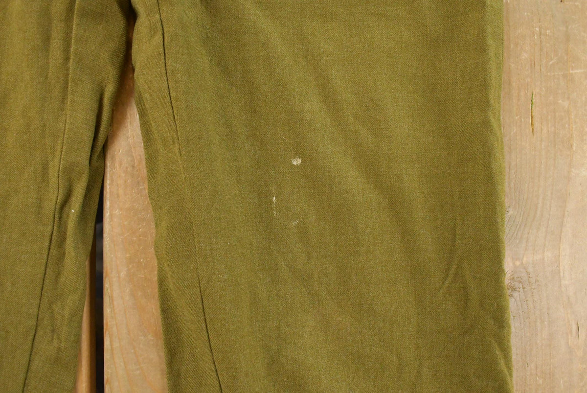 Vintage 1950s Wool Military Pants 33 x 29 from propervintagecanada