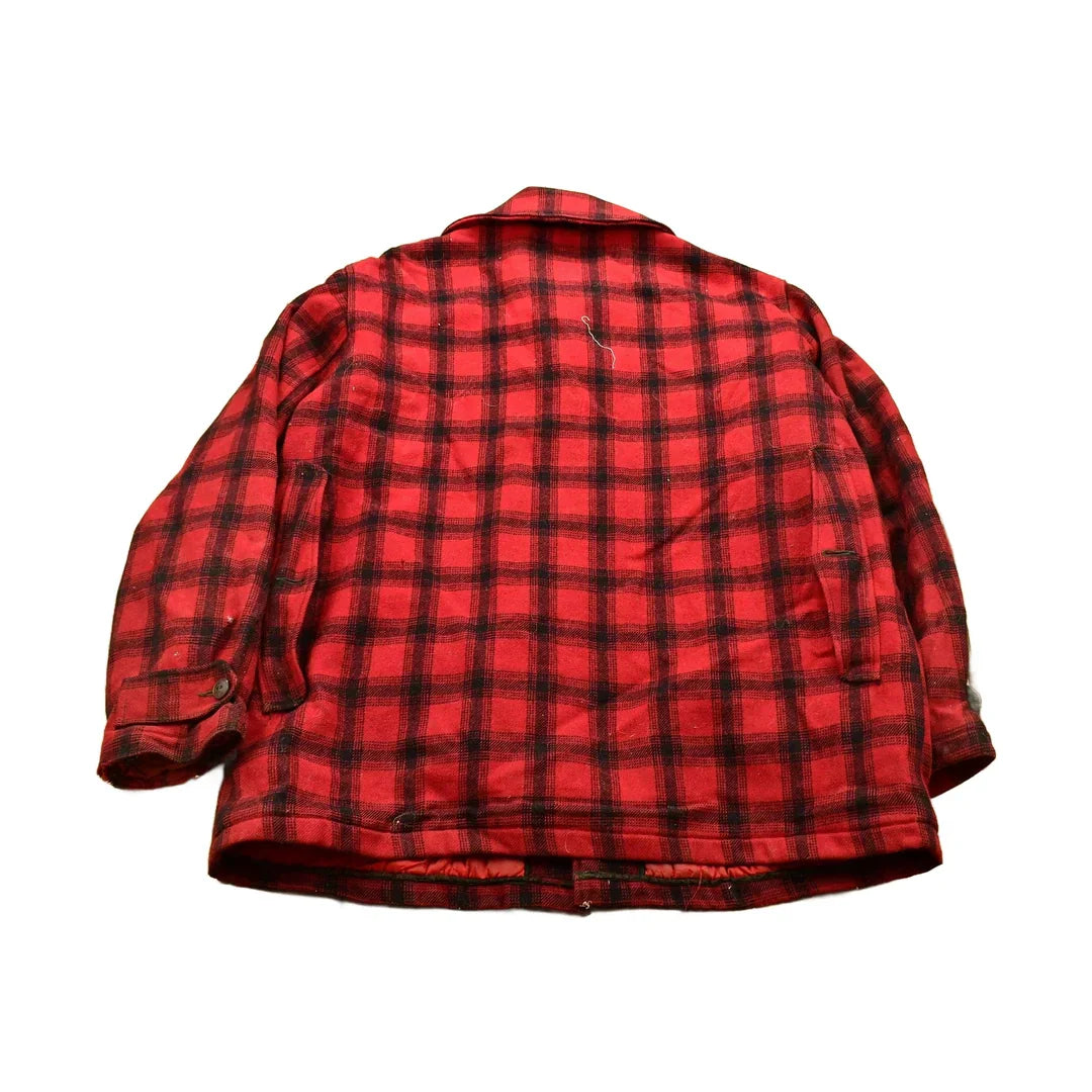 Vintage 1950s Woolrich Buffalo Plaid Wool Hunting Jacket from propervintagecanada
