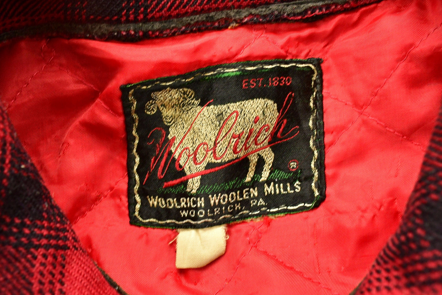 Vintage 1950s Woolrich Buffalo Plaid Wool Hunting Jacket from propervintagecanada